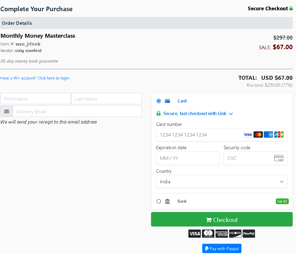 Monthly Money Masterclass
